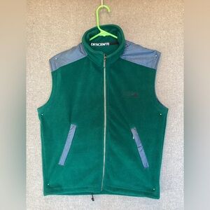 Vintage Descente Fleece Vest Men’s Size Medium Green Vest